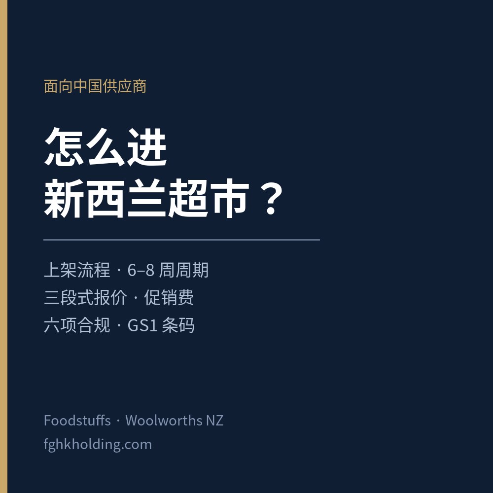 Getting into New Zealand supermarkets — Foodstuffs and Woolworths NZ groundwork